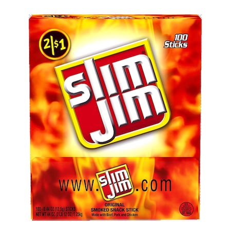 Slim Jim Slim Jim Original Snack Sticks .44 oz. Sticks, PK400 2620061509